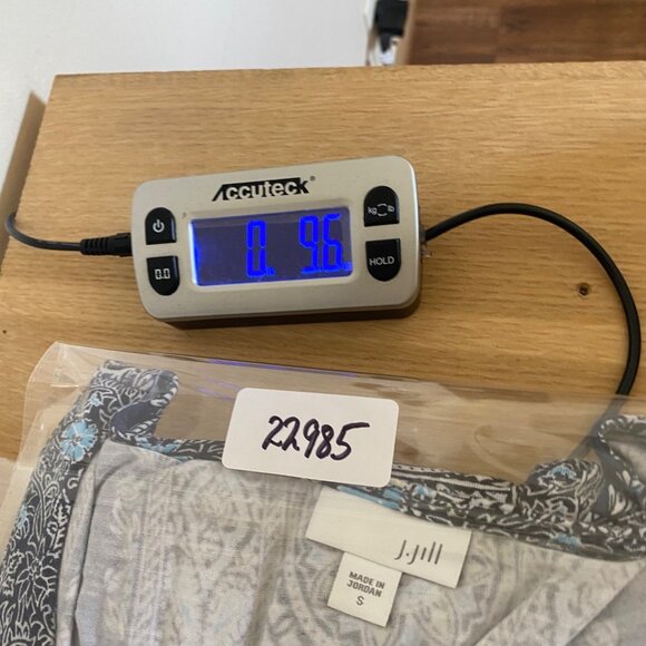 J Jill Dress Womens Small Blue Floral Shift Tee Notch Neck Sleeveless Stretch - Picture 10 of 10